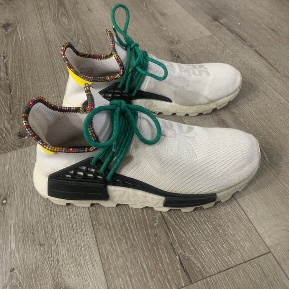 Adidas human race shoes, size 10, white, with box and extra laces - Picture 2 of 5
